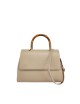Medium Bamboo Handbag in Leather - Nude