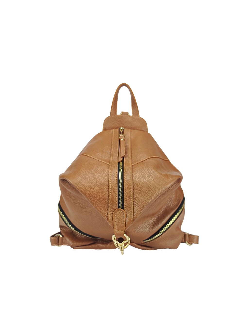 Shoulder Backpack in Natural Tanned Leather