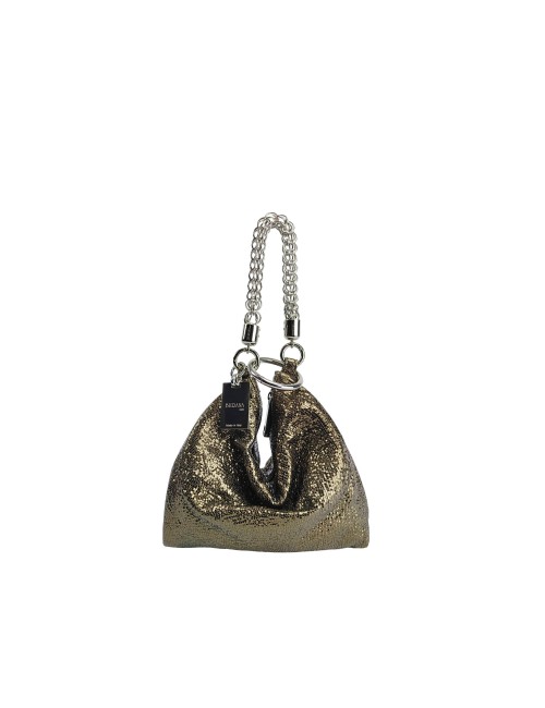 Ewa Small Handbag in Laminated Leather - Bronze