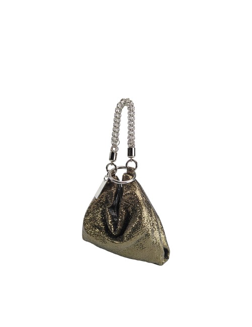 Ewa Small Handbag in Laminated Leather - Bronze