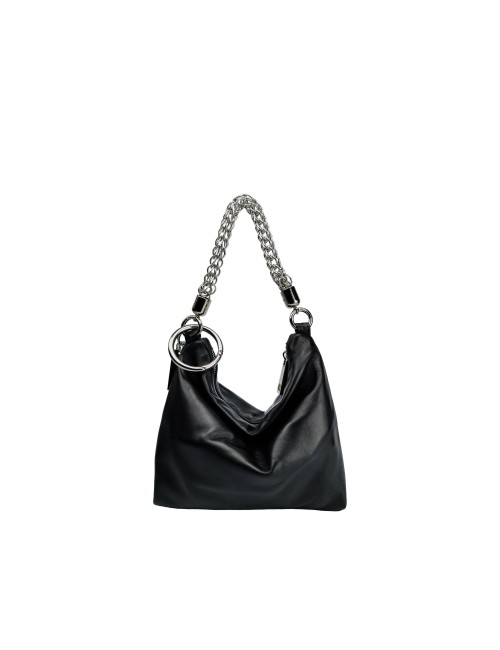 Ewa Small Leather Handbag - Black