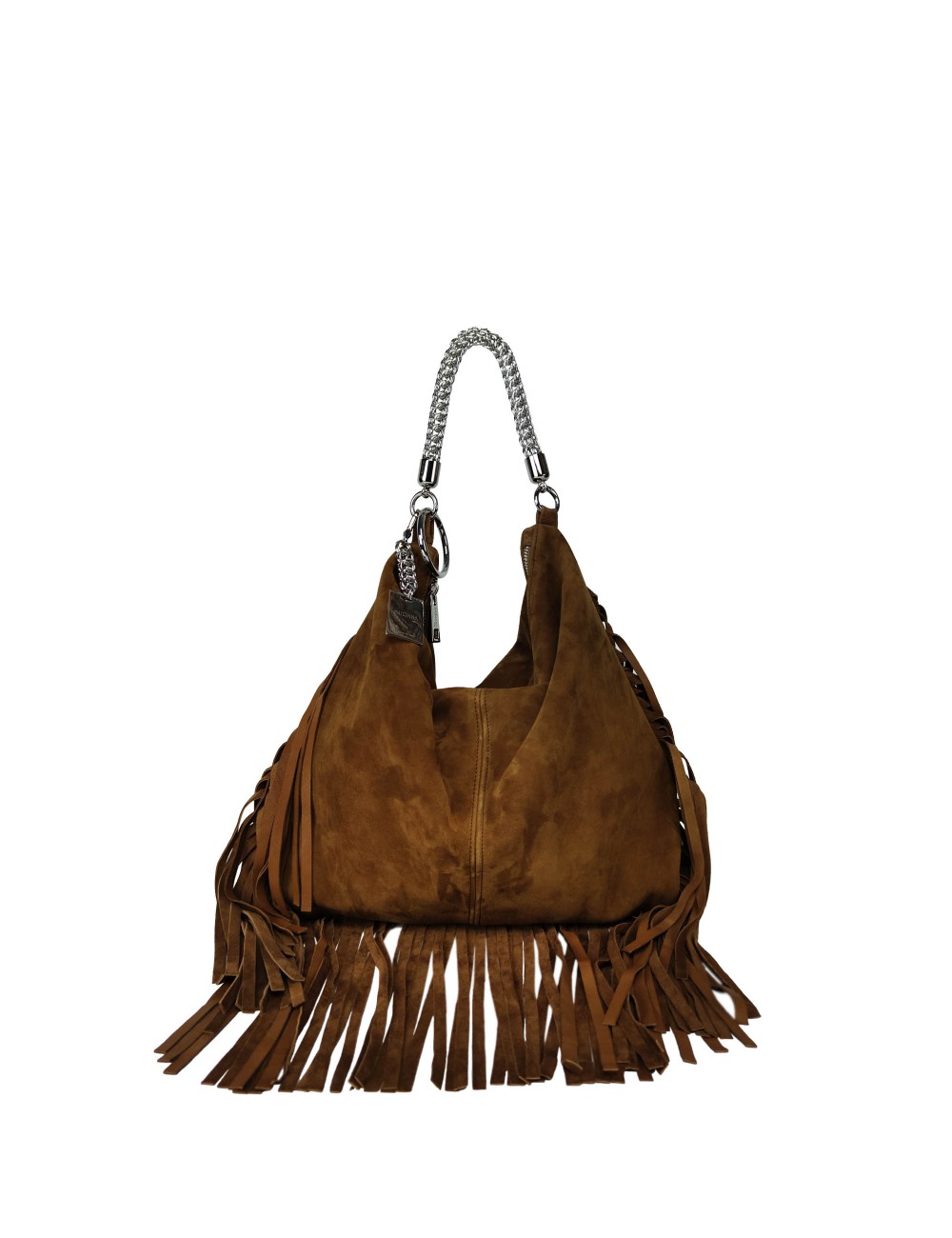 Ewa Large Handbag with Suede Fringes - Leather