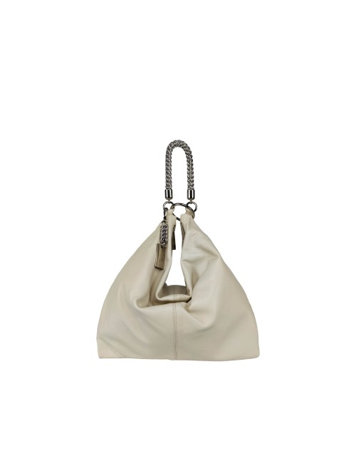 Ewa Large Handbag in Soft Nappa - Ivory