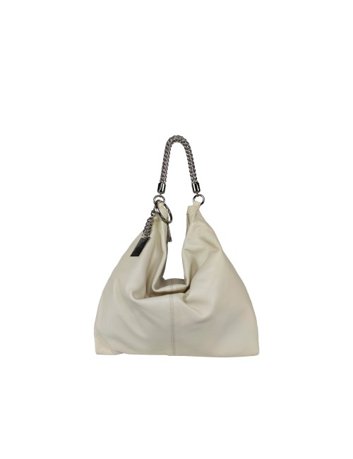 Ewa Large Handbag in Soft Nappa - Ivory