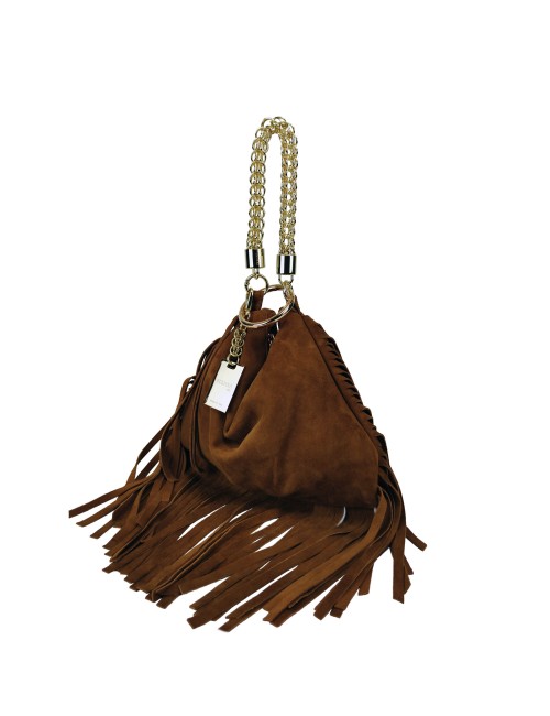 Ewa Small Handbag with Suede Fringes - Leather