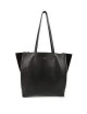 Zeus Shopping Shoulder Bag in Leather - Black
