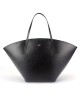 Pulse Shoulder Bag in Large Black Leather - Black